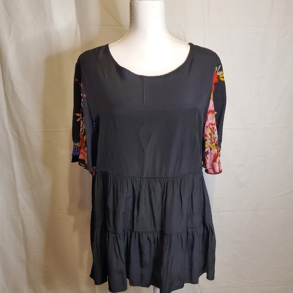 SHEIN Women's Floral Print Sleeve Peplum Blouse - Picture 5 of 12